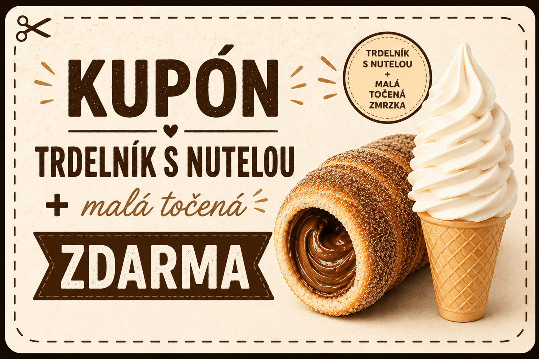 Trdelník+nuttellou = malá zmrzlina 4free